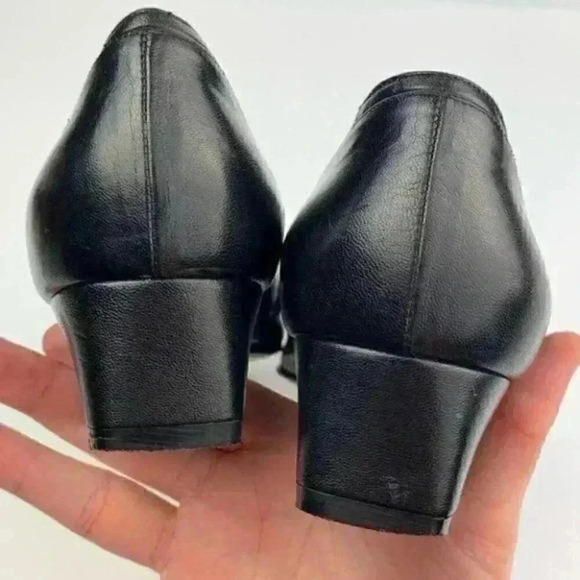 Joel Parker heels size 7 AAA black Italian leather - Picture 6 of 8